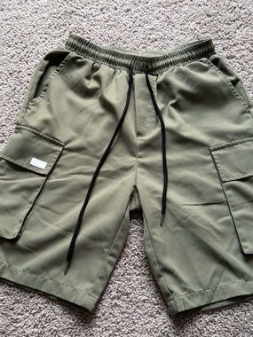 SHEIN Olive Green Cargo Drawstring Shorts